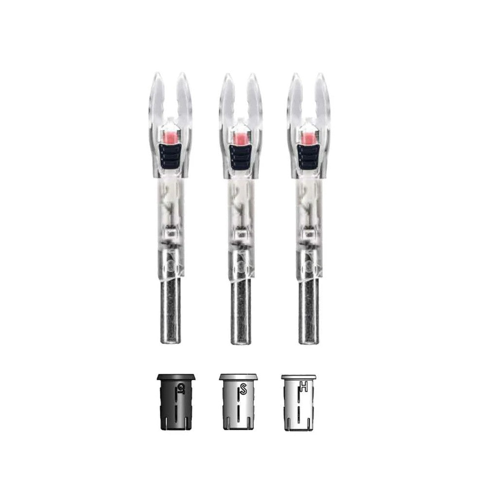 Nockturnal Shift Universal Red Lighted Nock 3 - Pack - Forza Sports