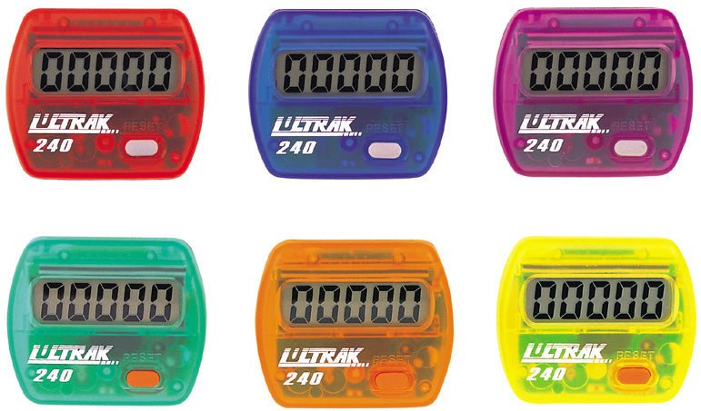 Ultrak 240 - Electronic Step Counter Pedometer - Set of 6 - Forza Sports