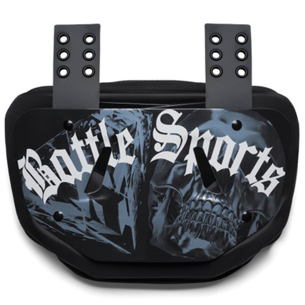 Battle Sports Adult Backplate "Chrome Skulls" - Black/White - Forza Sports