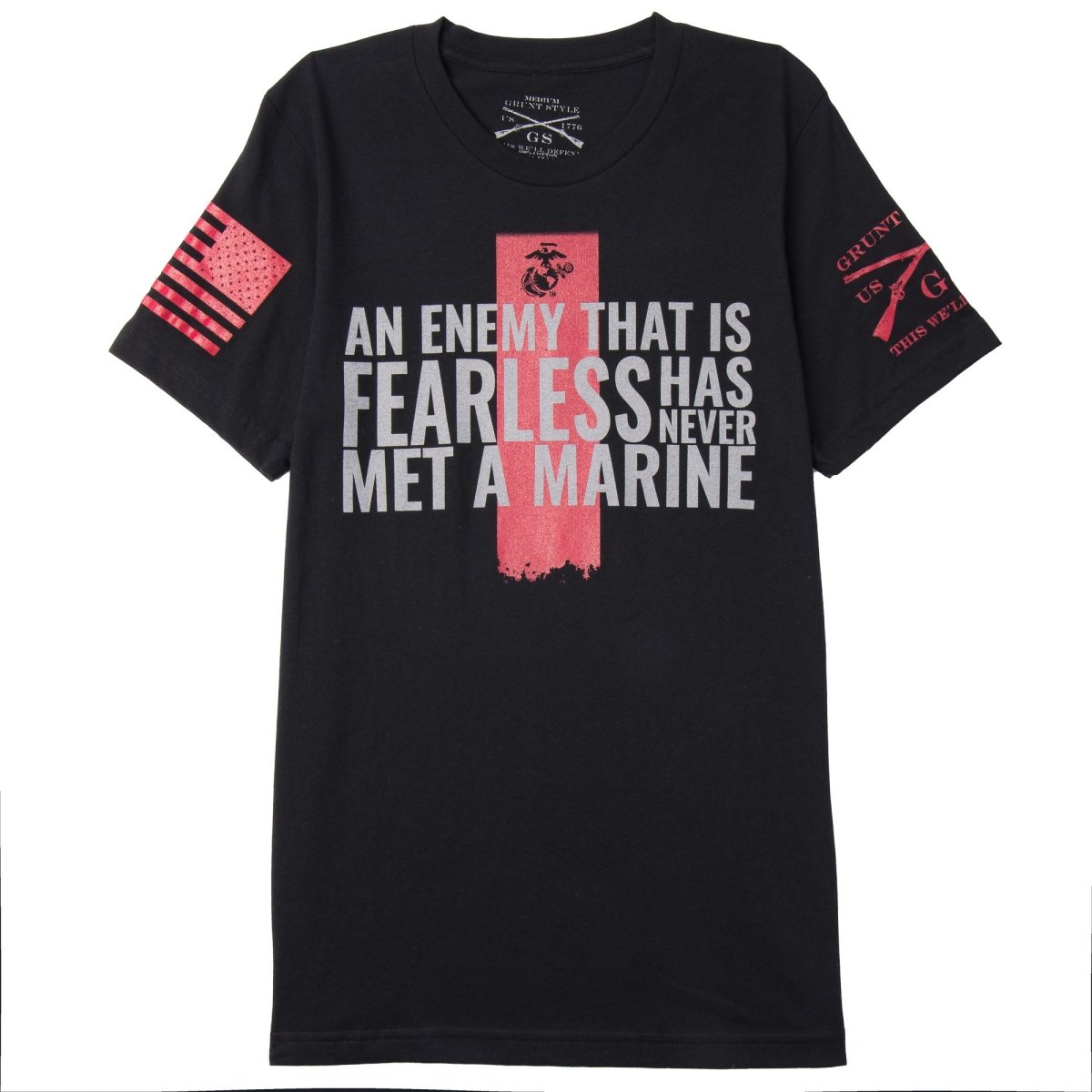 Grunt Style USMC - Never Met A Marine T-Shirt - Black - Forza Sports