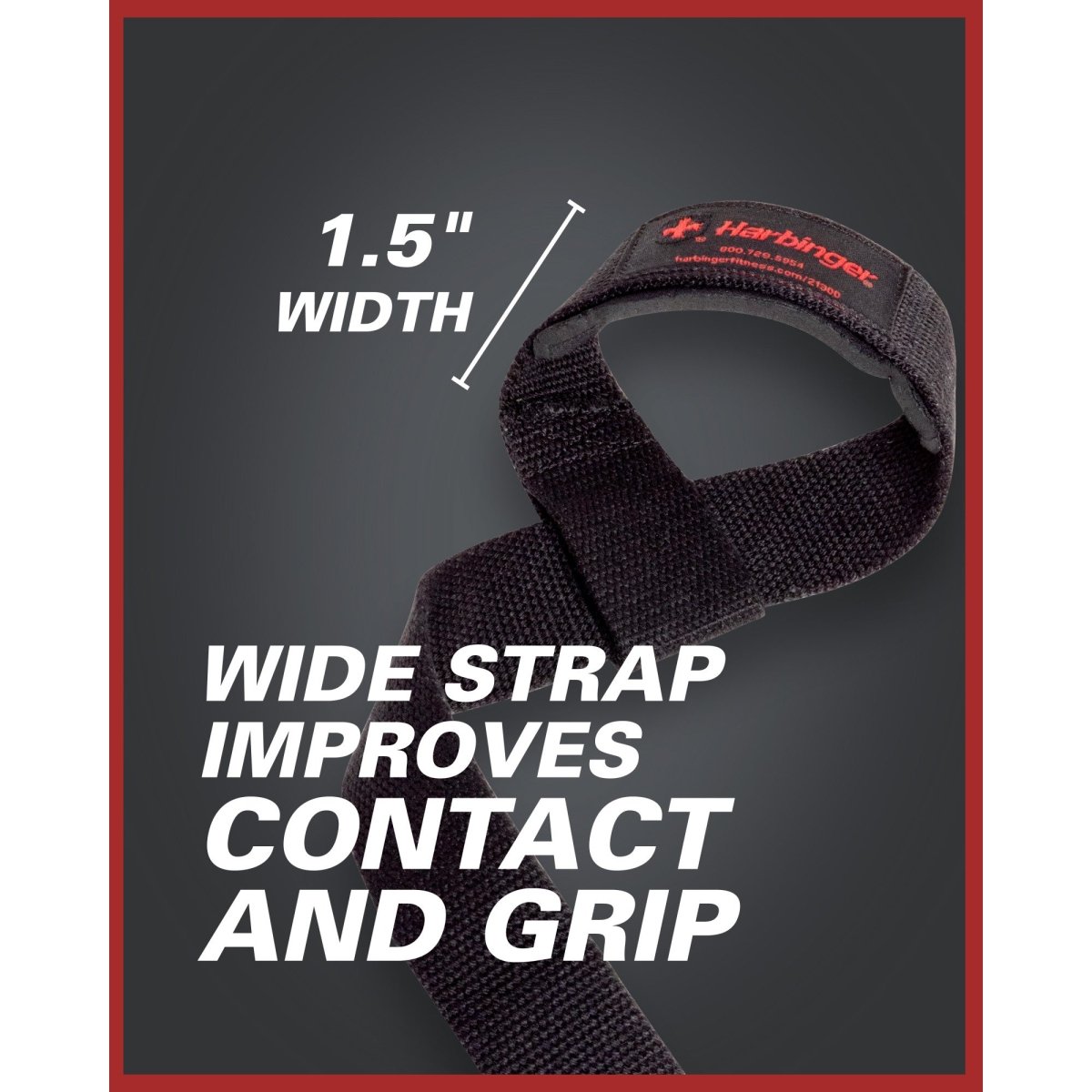 Harbinger 21.5" Padded Cotton Weight Lifting Straps - Forza Sports
