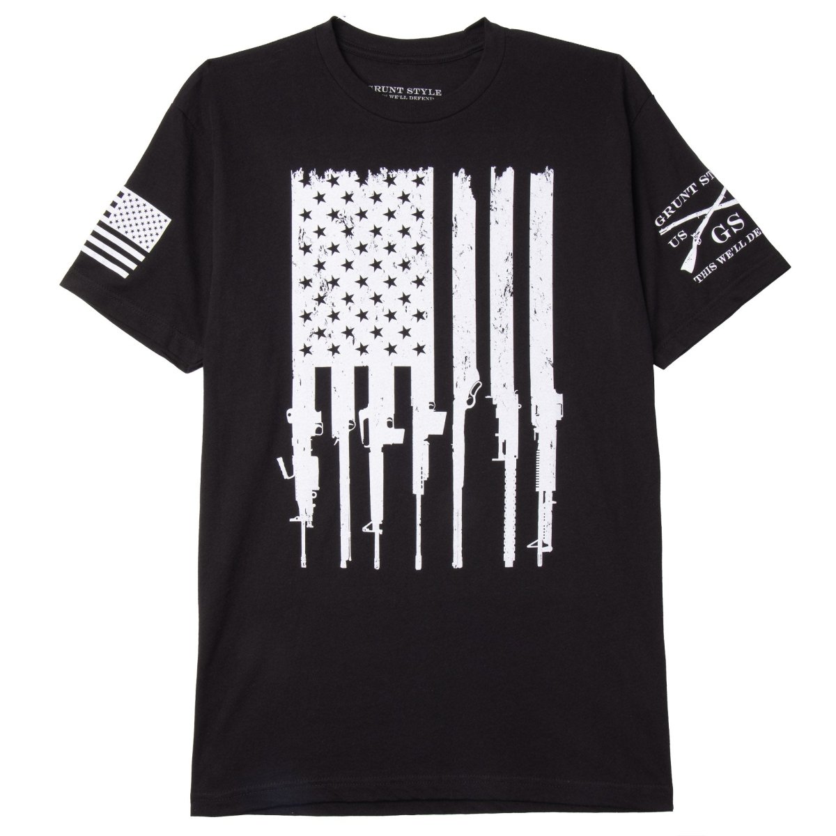 Grunt Style Rifle Flag T-Shirt - Black - Forza Sports