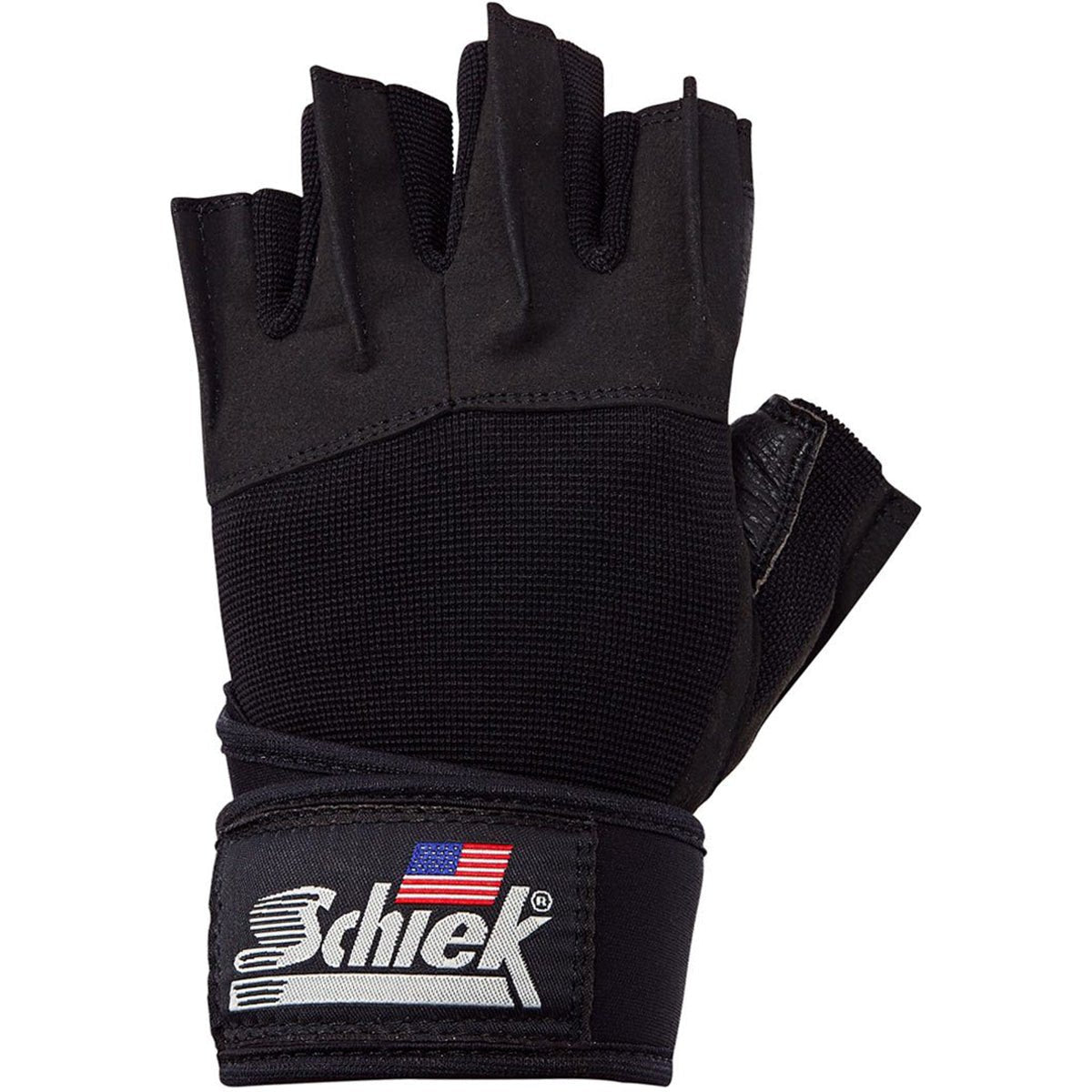 Schiek Sports Platinum 3/4 Finger Wrist Wrap Lifting Gloves - Black/Gray - Forza Sports