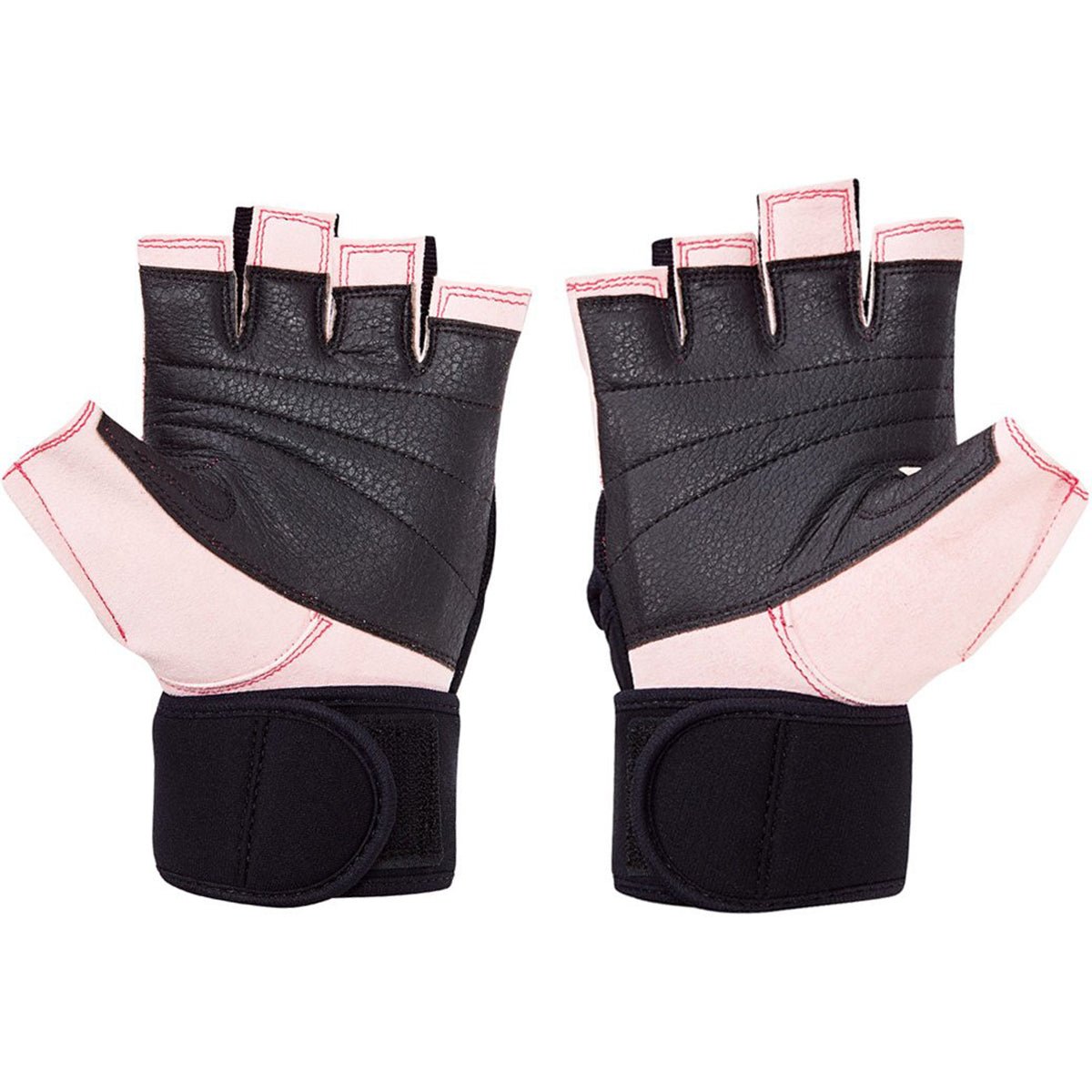 Schiek Sports Platinum 3/4 Finger Wrist Wrap Lifting Gloves - Pink/Black - Forza Sports
