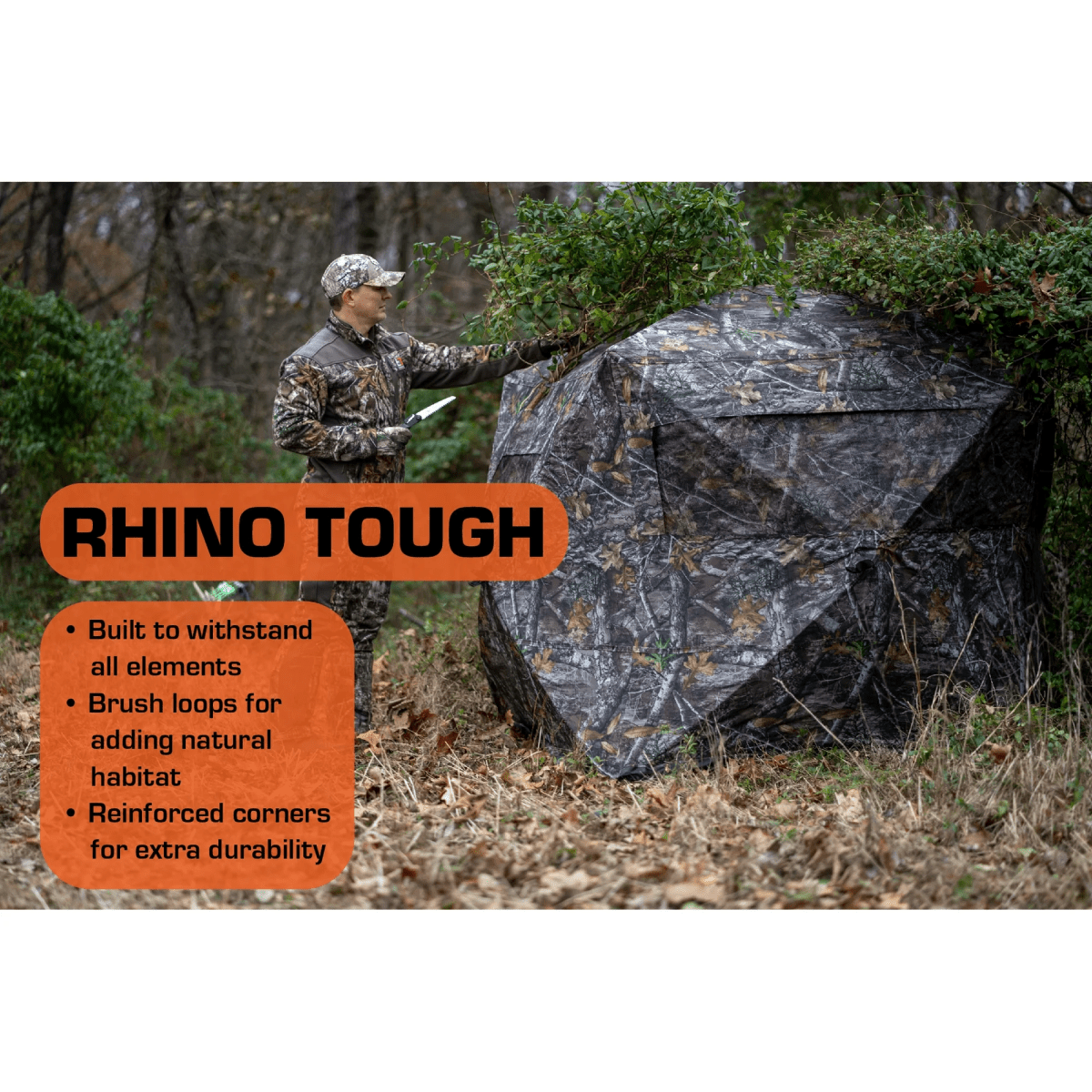 Rhino 500 Hunting Ground Blind - Mossy Oak Break Up Country - Forza Sports