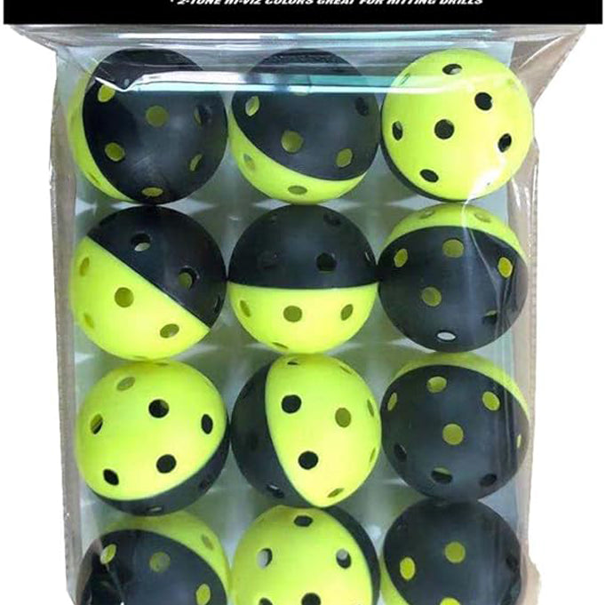 Rawlings Dura-Flex Baseball/Softball Training Balls 12-Pack - Yellow/Black Rawlings