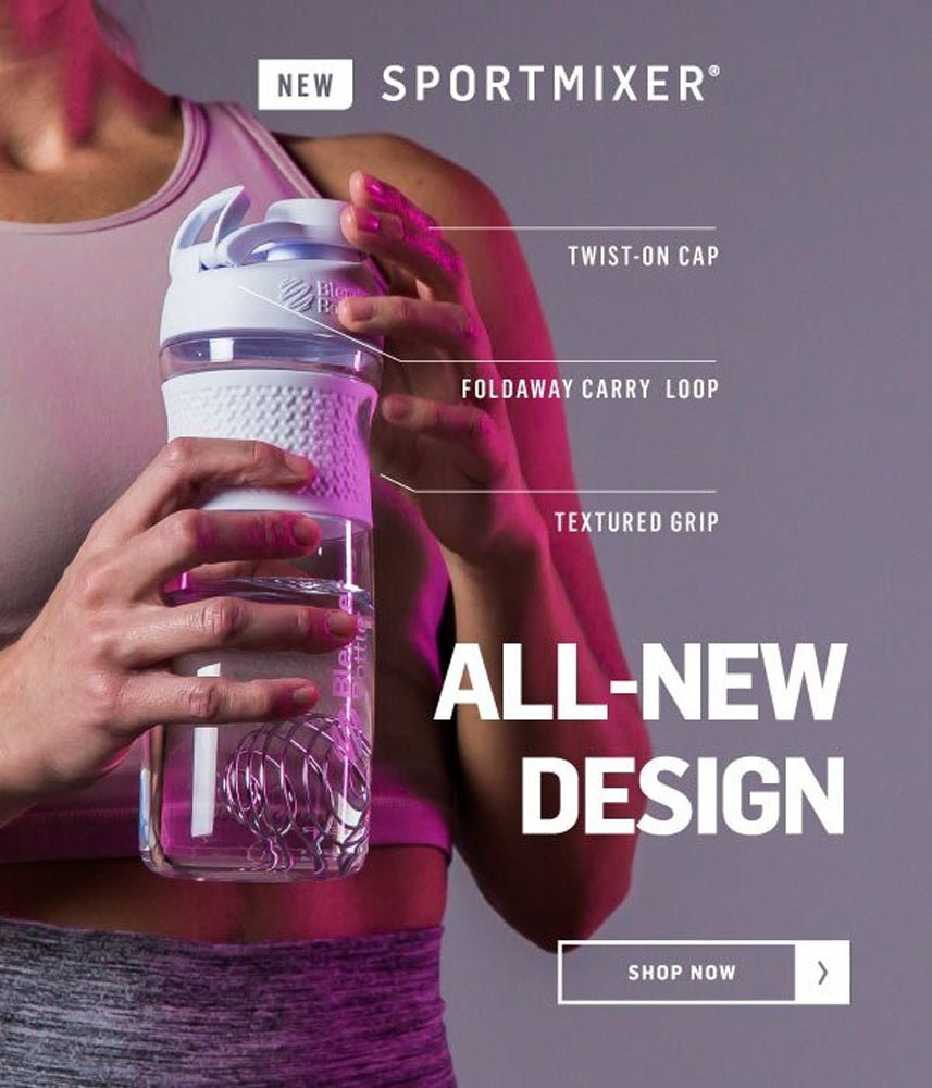 Blender Bottle SportMixer Twist Cap 28 oz. Tritan Grip Shaker Mixer Cup - Forza Sports