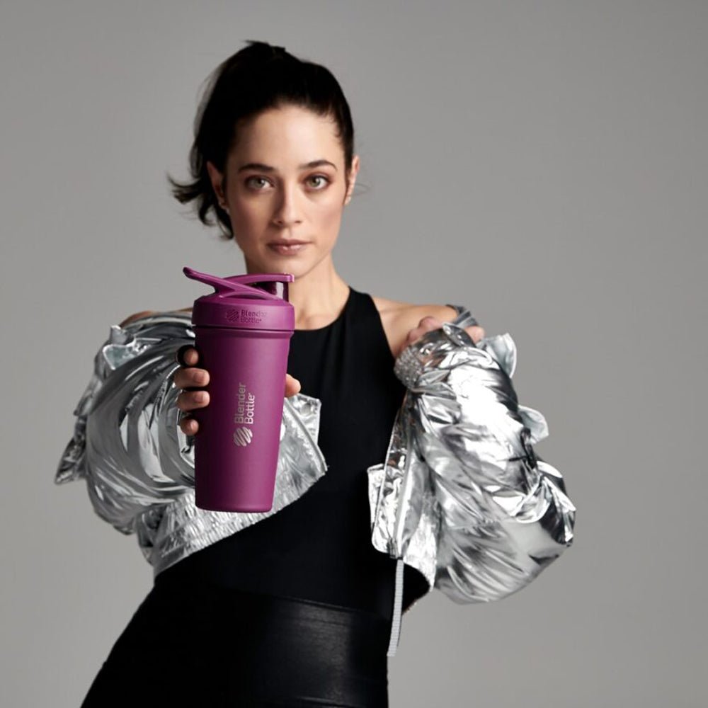 Blender Bottle 24 oz. Strada Insulated Stainless Steel Shaker Bottle w/ Loop Top - Forza Sports