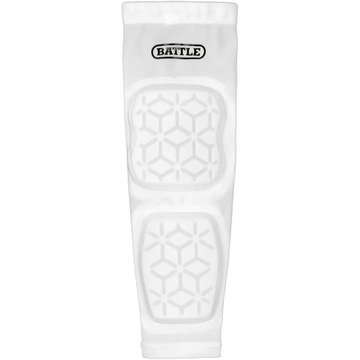 Battle Sports Adult Elbow & Forearm Padded Football Arm Sleeve - White Battle Sports