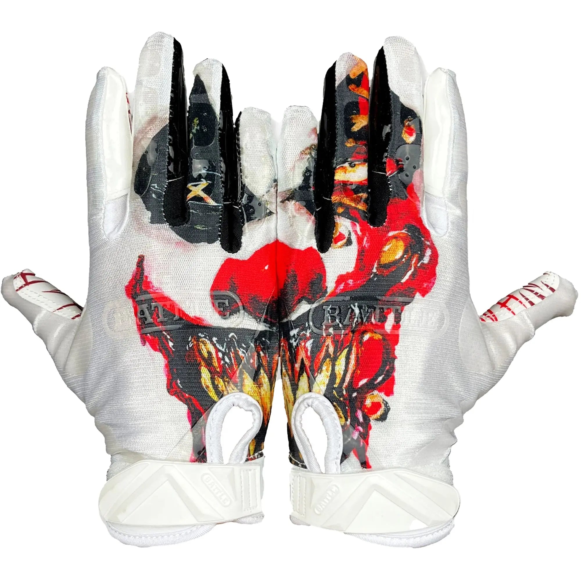 Battle Sports Adult Krazy Klown Cloaked Football Receiver Gloves - Large Battle Sports