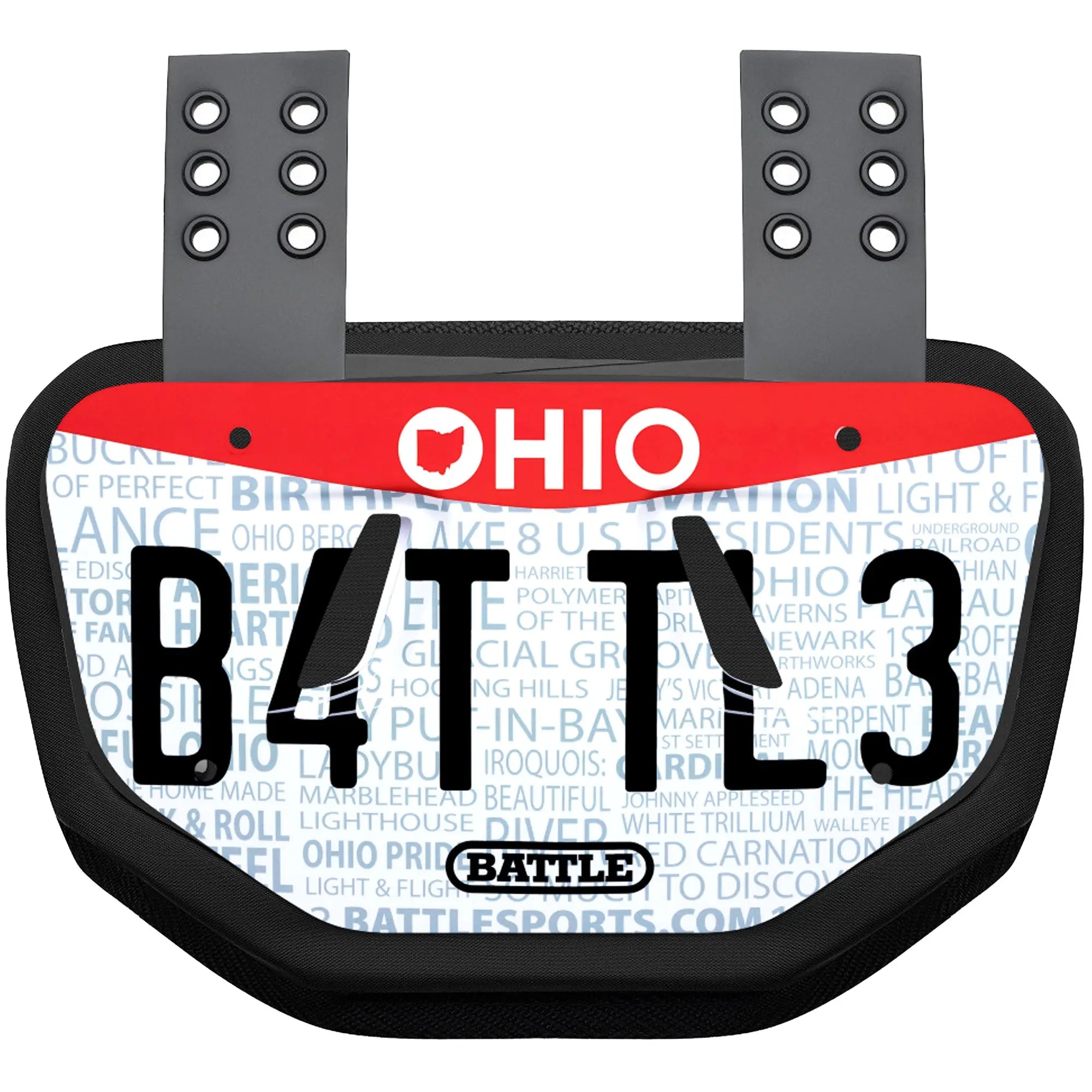 Battle Sports Adult License Plate Protective Football Back Plate Battle Sports