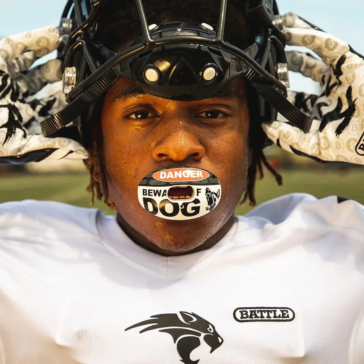 Battle Sports Beware Of Dog Oxygen Lip Protector Mouthguard Battle Sports