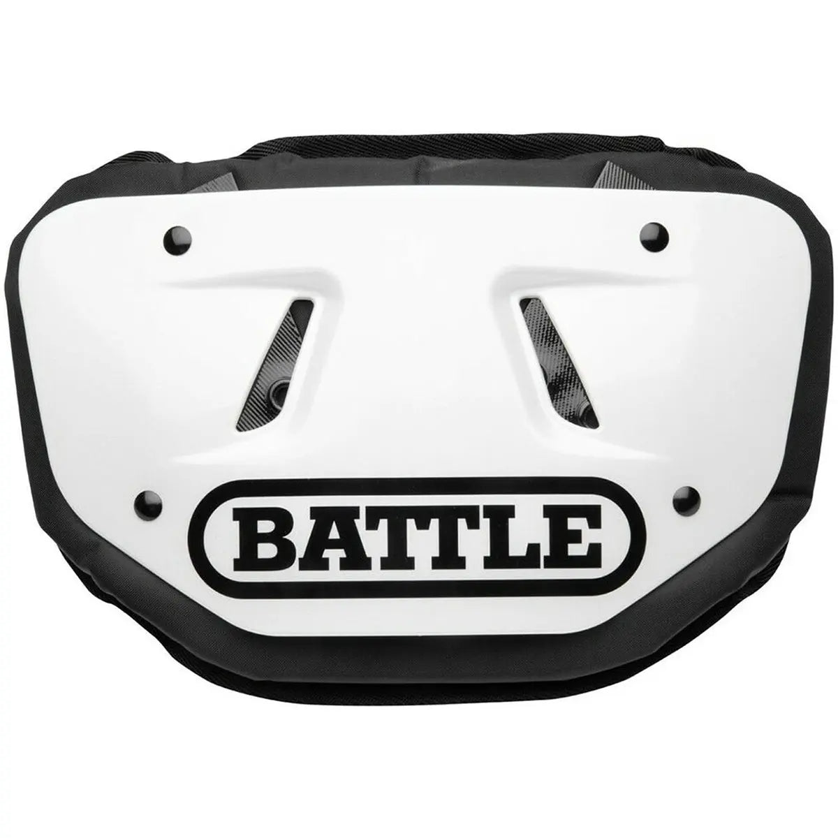 Battle Sports Chrome Protective Football Back Plate - Pearl White/Black Battle Sports