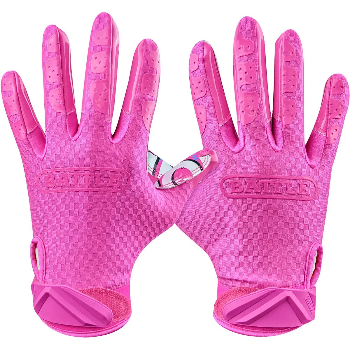 Battle Sports Money Man Adult Football Receiver Gloves - Pink Battle Sports