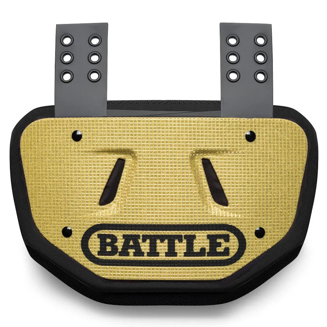 Battle Sports Youth 3D Diamonds Protective Football Back Plate - Gold Battle Sports