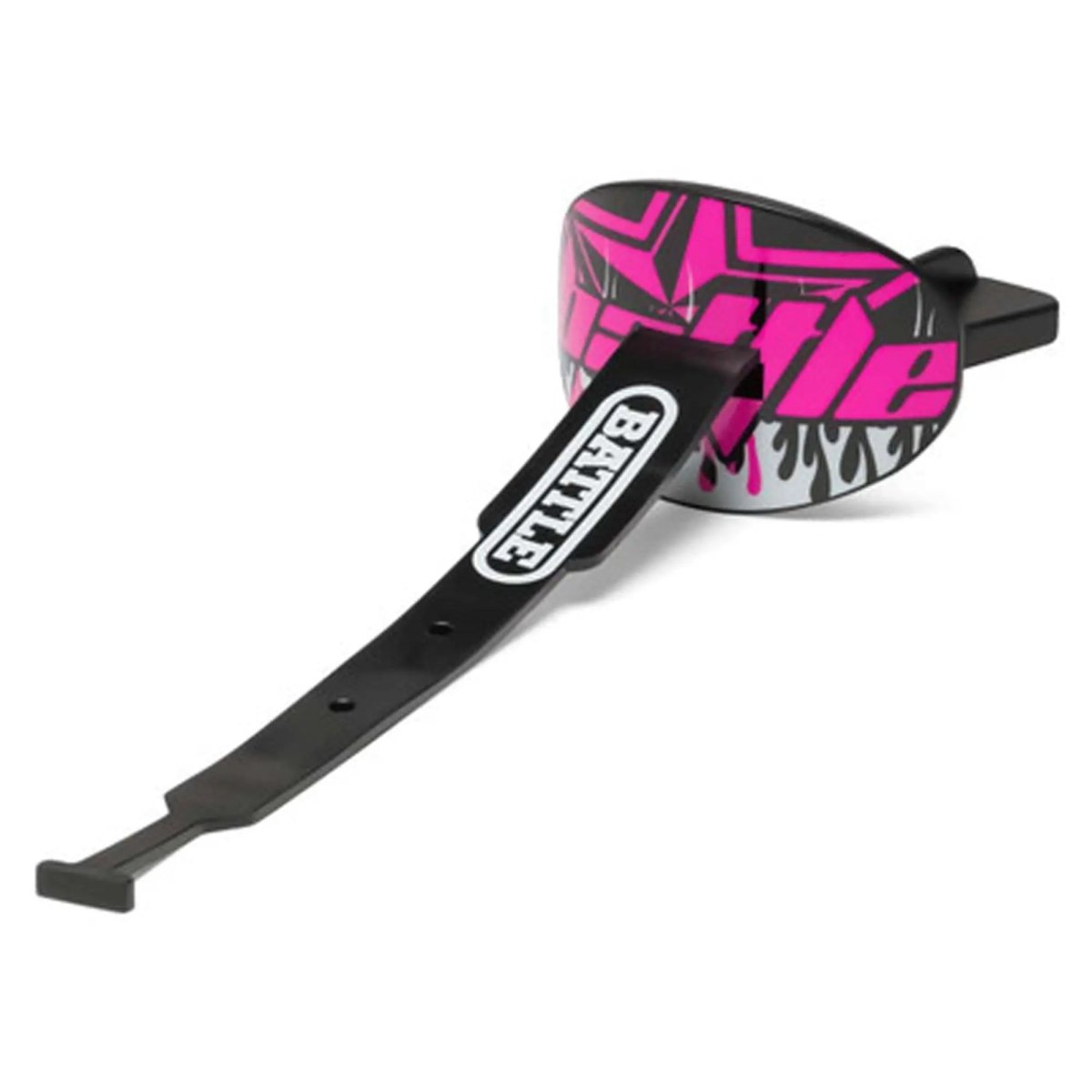 Battle Sports "Astro"Speed Football Mouthguard with Connected Thick Strap - Black/Pick Battle Sports