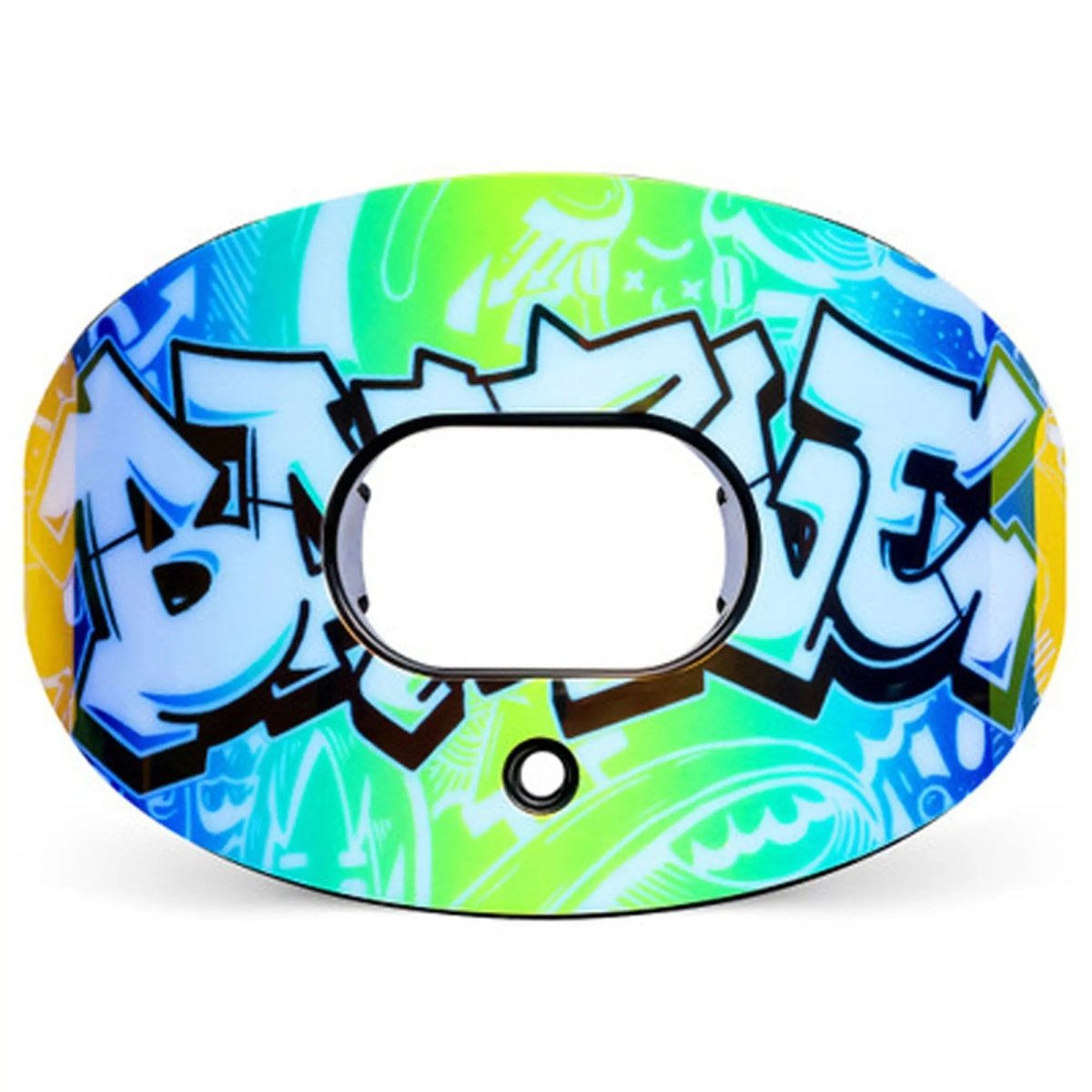 Battle Sports "Iridescent Graffiti" Oxygen Football Mouthguard - Blue/Green Battle Sports