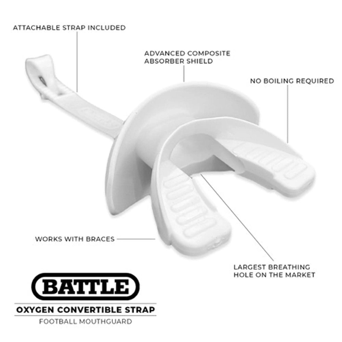Battle Sports - "Money Man 3.0" Oxygen Football Mouthguard Battle Sports