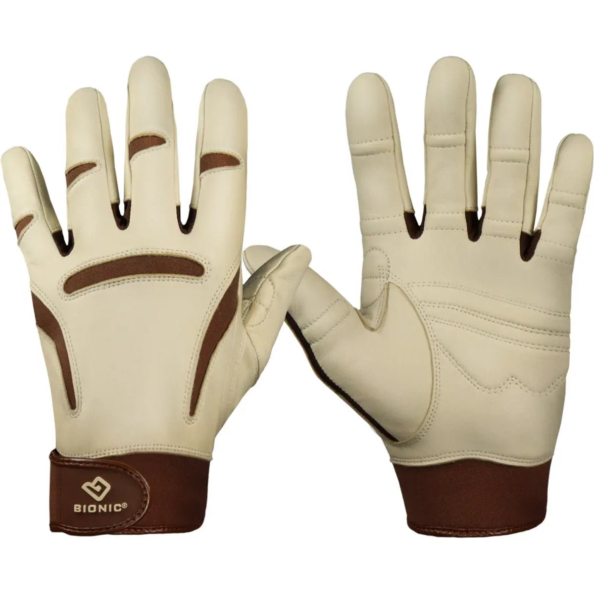 Bionic Men's Classic Grip 2.0 Gardening and Outdoor Work Gloves - Tan Bionic