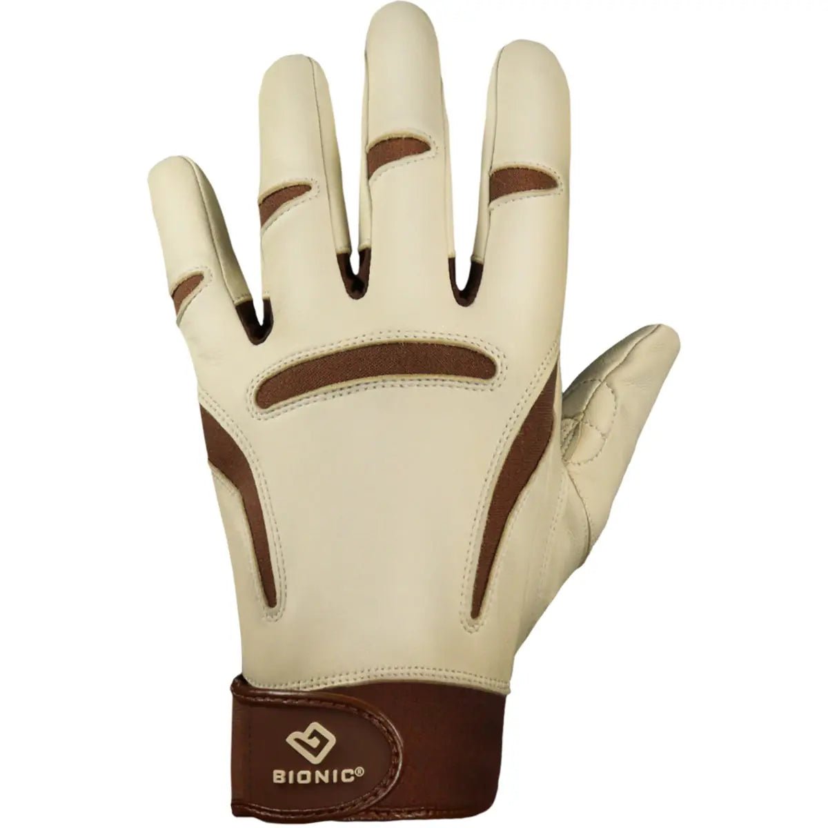 Bionic Men's Classic Grip 2.0 Gardening and Outdoor Work Gloves - Tan Bionic