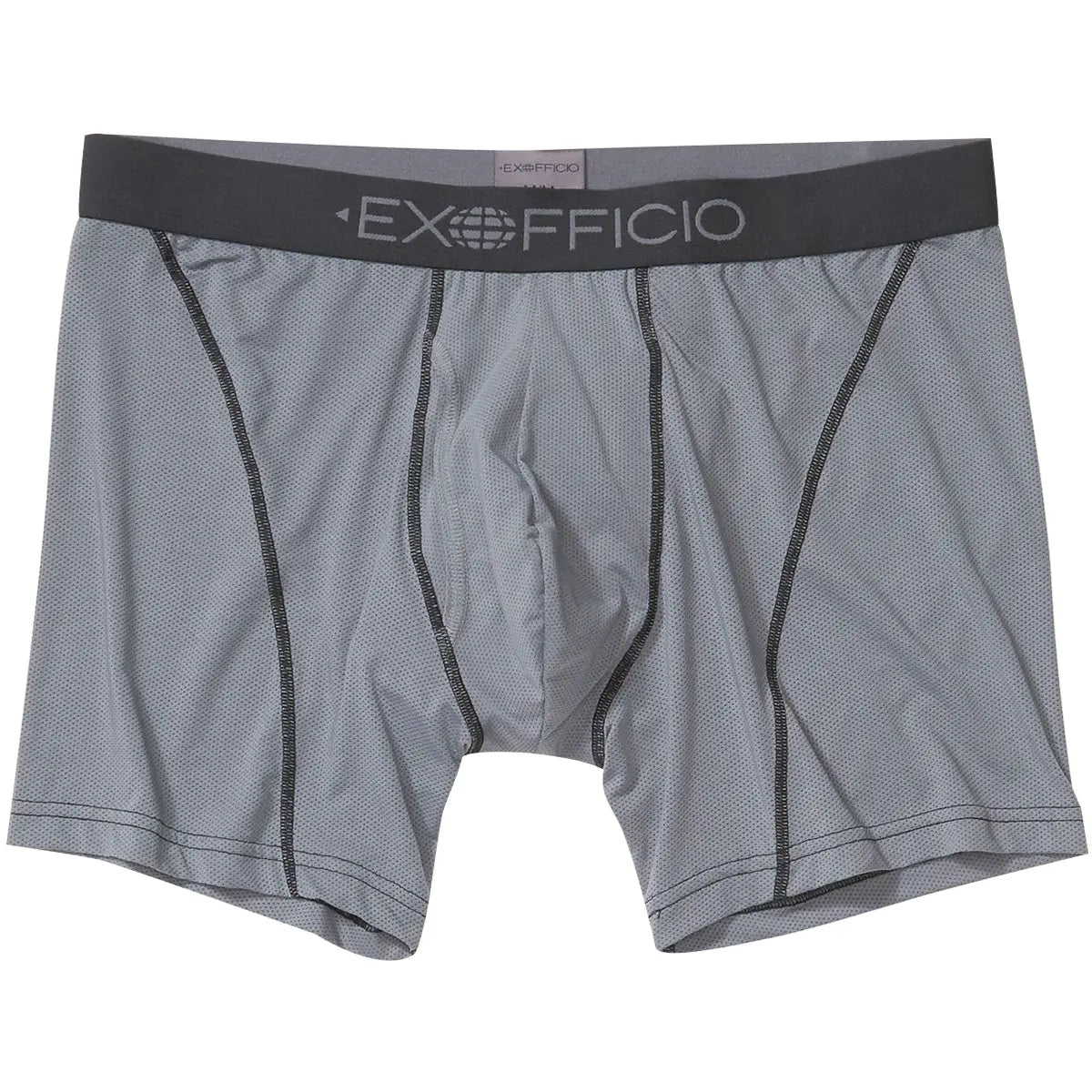 ExOfficio Give-N-Go 2.0 Sport Mesh 6" Boxer Briefs - Steel Onyx/Black ExOfficio