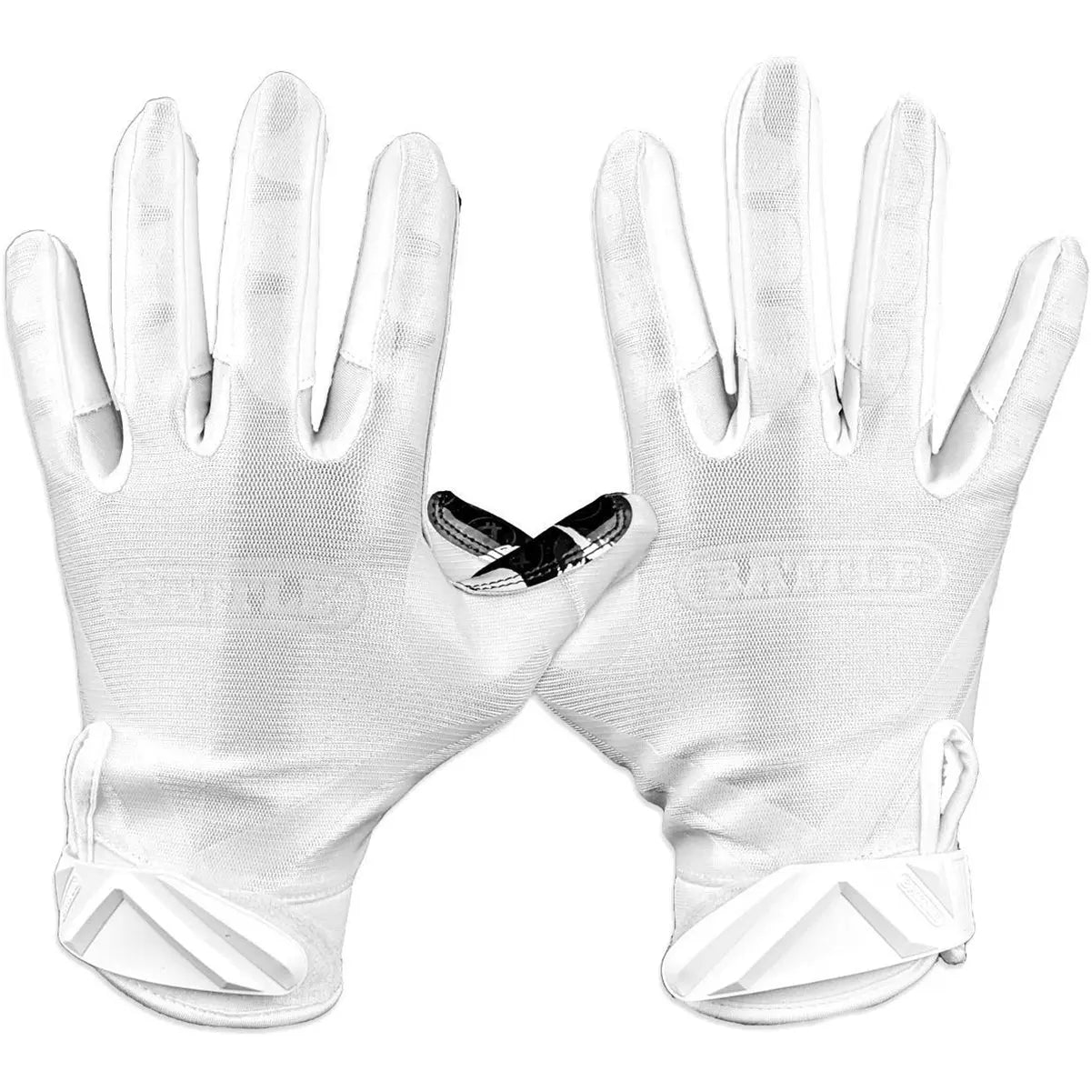 Battle Sports Adult Finally Rich 2.0 Football Gloves - White/Black Battle Sports
