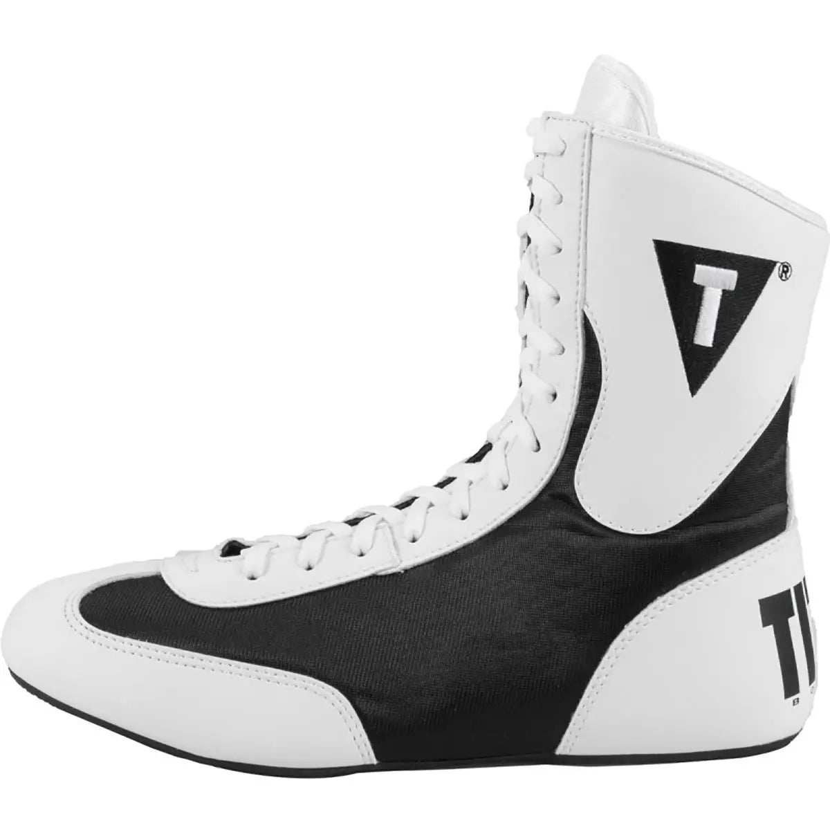 Title Boxing Speed-Flex Encore Mid-Length Boxing Shoes - White/Black Title Boxing