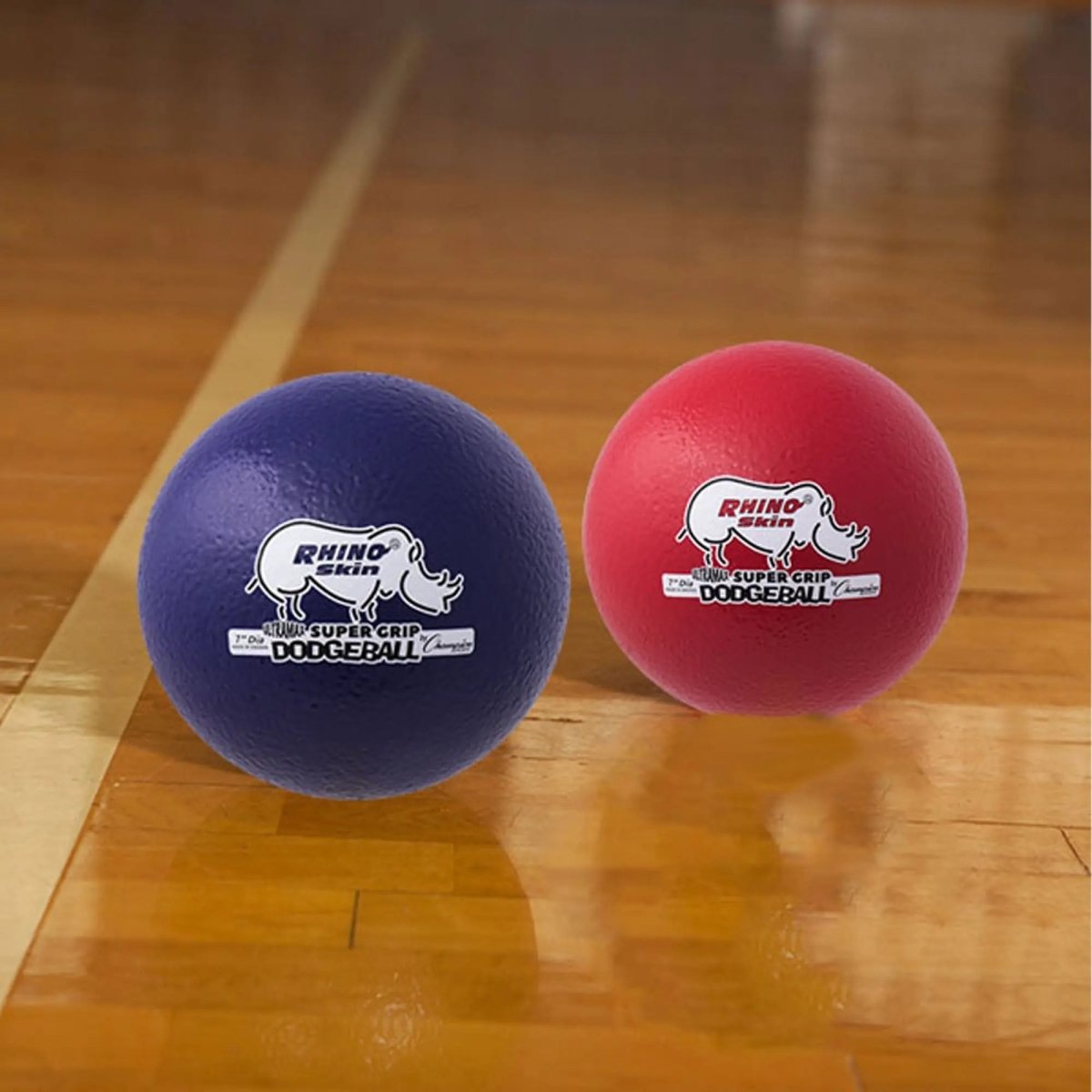 Champion Sports 7" Rhino Skin Ultramax Ball Set -Set of six: one of each in red, orange, yellow, green, blue and purple Champion Sports
