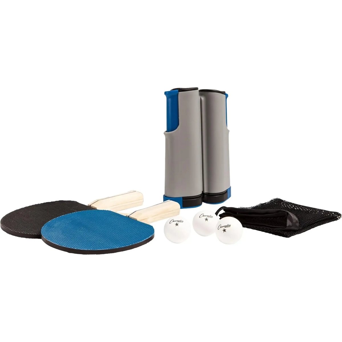 Champion Sports Anywhere Table Tennis Set - 2 Paddles, 3 Balls, & a Mesh Carrying Bag Champion Sports