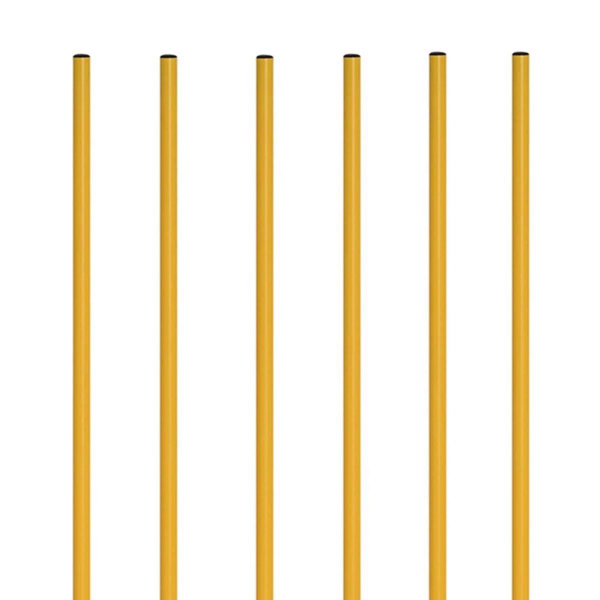 Champion Sports Coaching Sticks With Base - 60"H x 1" OD - Yellow plastic poles Champion Sports