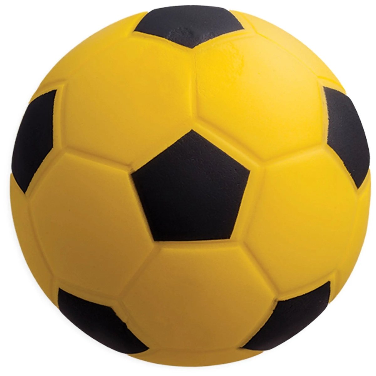 Champion Sports Coated High Density Foam Soccer Ball - Size 4 - Yellow/Black Champion Sports