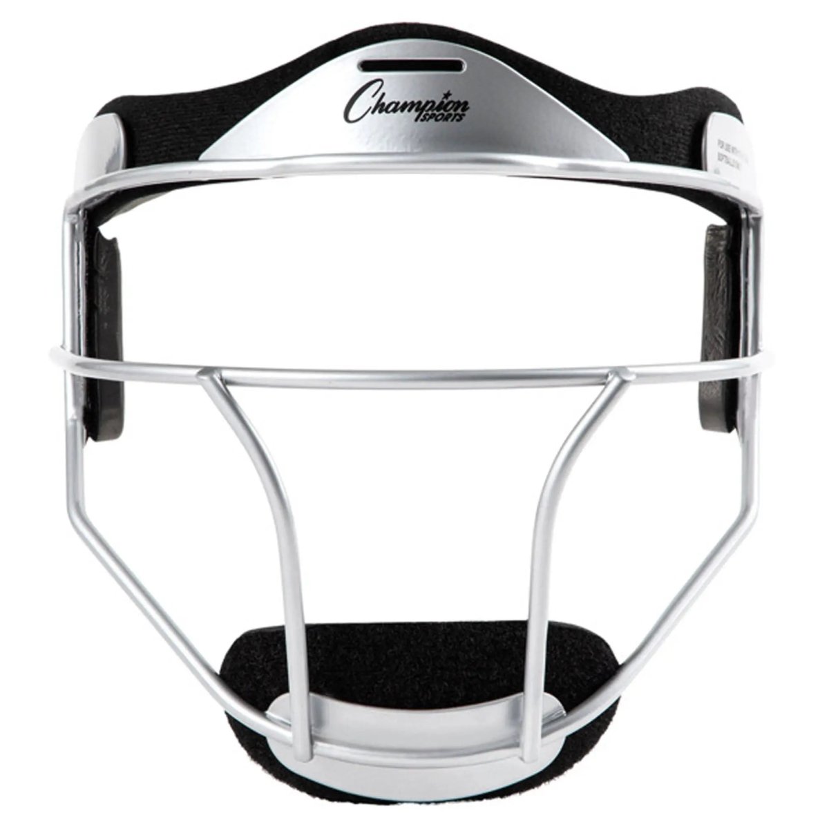 Champion Sports Softball Fielder's Mask Adult Size 6.75"-7.5" - Silver Champion Sports