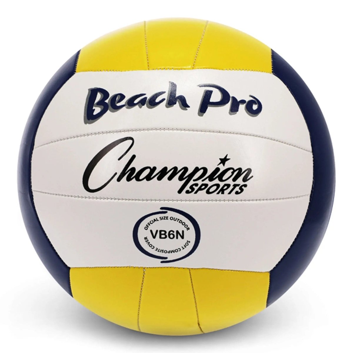 Champion Sports Synethic Leather Beach Pro Volleyball - Blue/Yellow/White Champion Sports