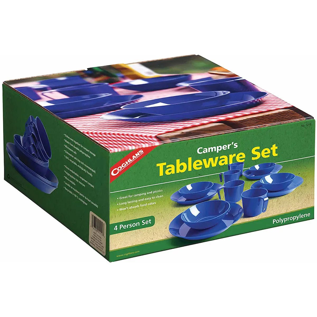 Coghlan's Camper's Tableware Set (4 Person), Lightweight Plates, Cups, and Bowls Coghlan's