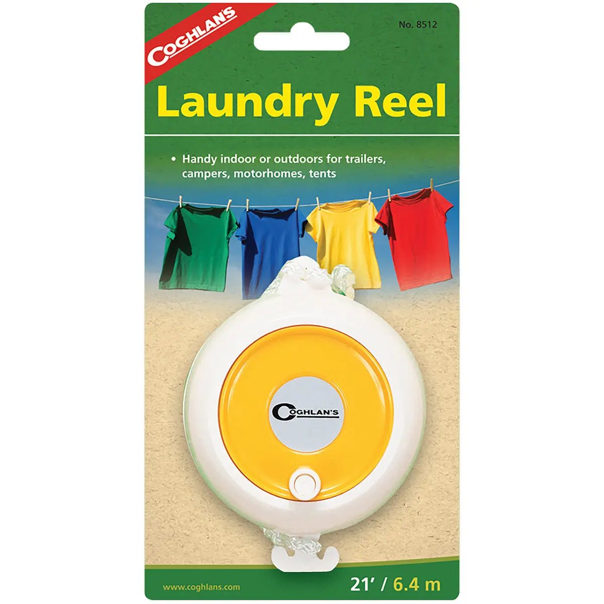 Coghlan's Laundry Reel, 21' Portable Clothesline, Adjustable Nylon Clothes Line Coghlan's