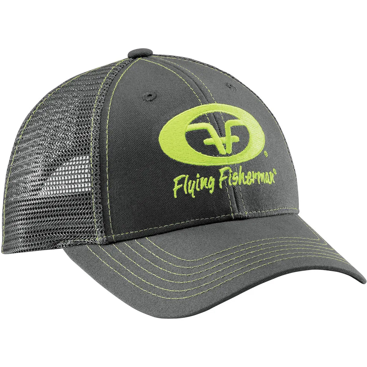 Flying Fisherman Graphite Logo Trucker Hat Flying Fisherman