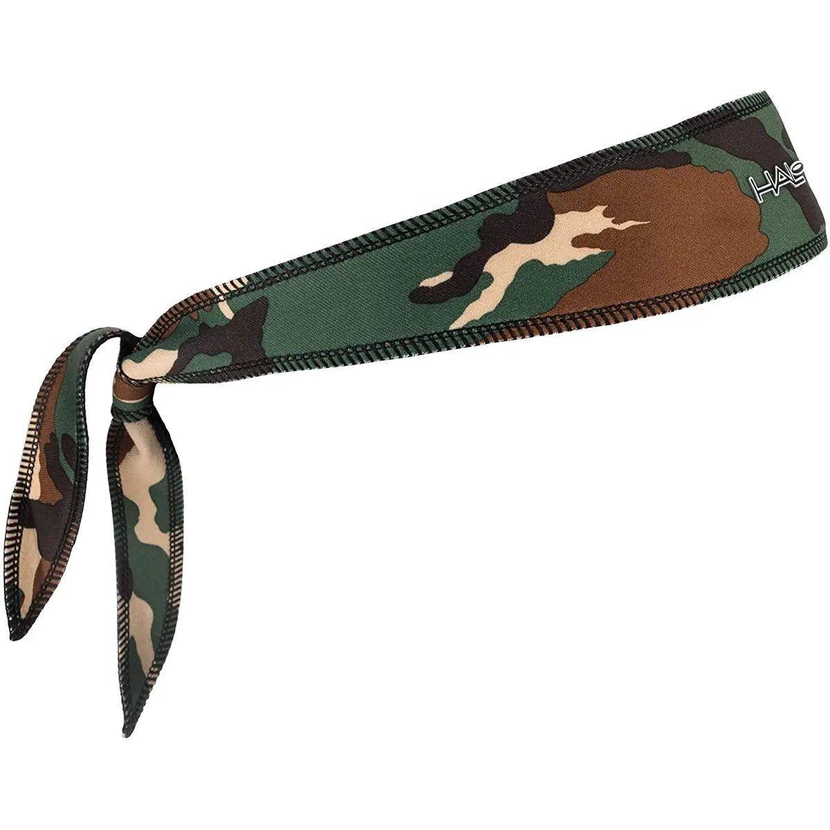 Halo Headband Sweatband Tie Version - Camo Green Halo Headband