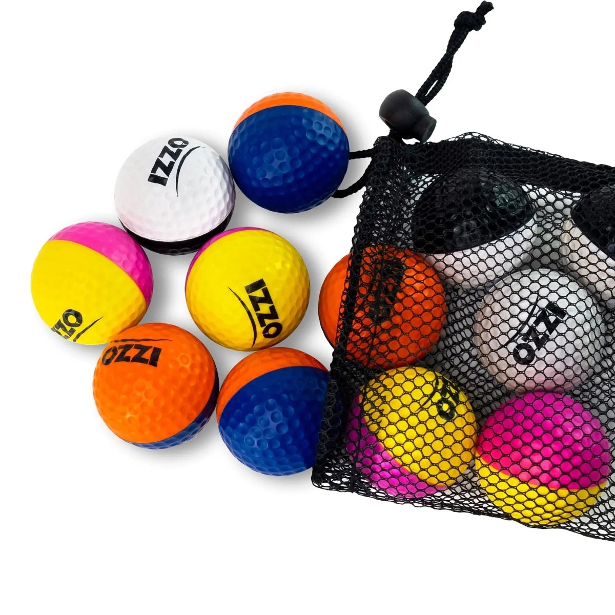 Izzo Golf Shagger Bundle : Tru Spin Foam Practice Balls & Ball Shagger IZZO Golf