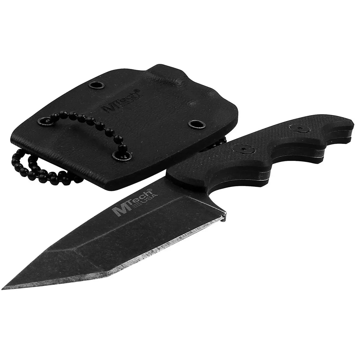MTech USA Tactical Tanto Fixed Blade Combat Neck Knife, Stonewashed, MT-673 M-Tech