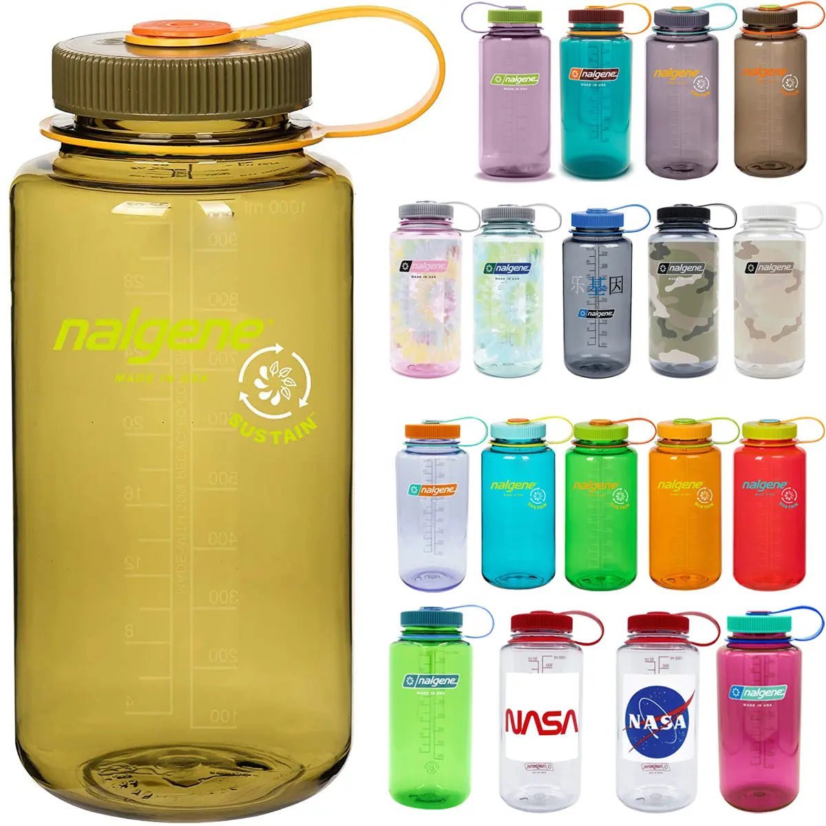Nalgene Sustain 32 oz. Wide Mouth Water Bottle - Forza Sports