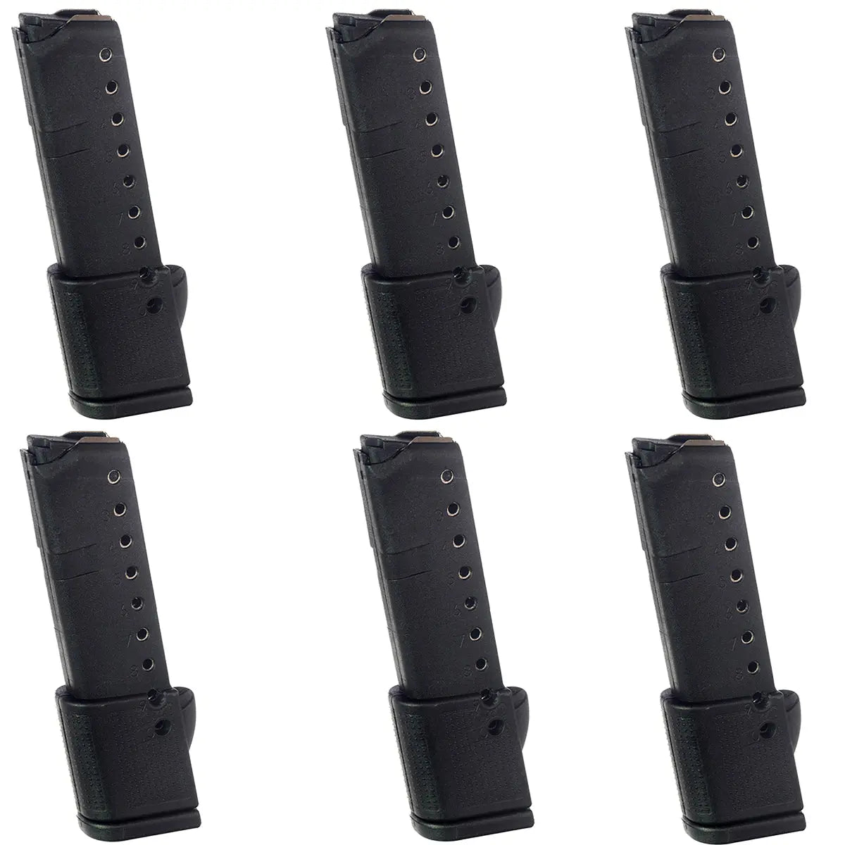 ProMag (6 Pack) 10-Round Magazine for GLOCK Model 42 G42 .380 ACP, GLK 11, Black ProMag