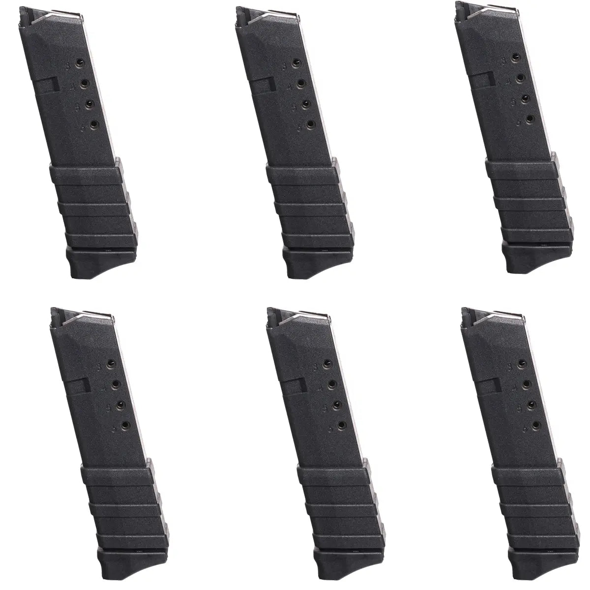 ProMag (6 Pack) 10-Round Magazine for GLOCK Model 43 G43 9mm Pistol GLK 13 Black ProMag