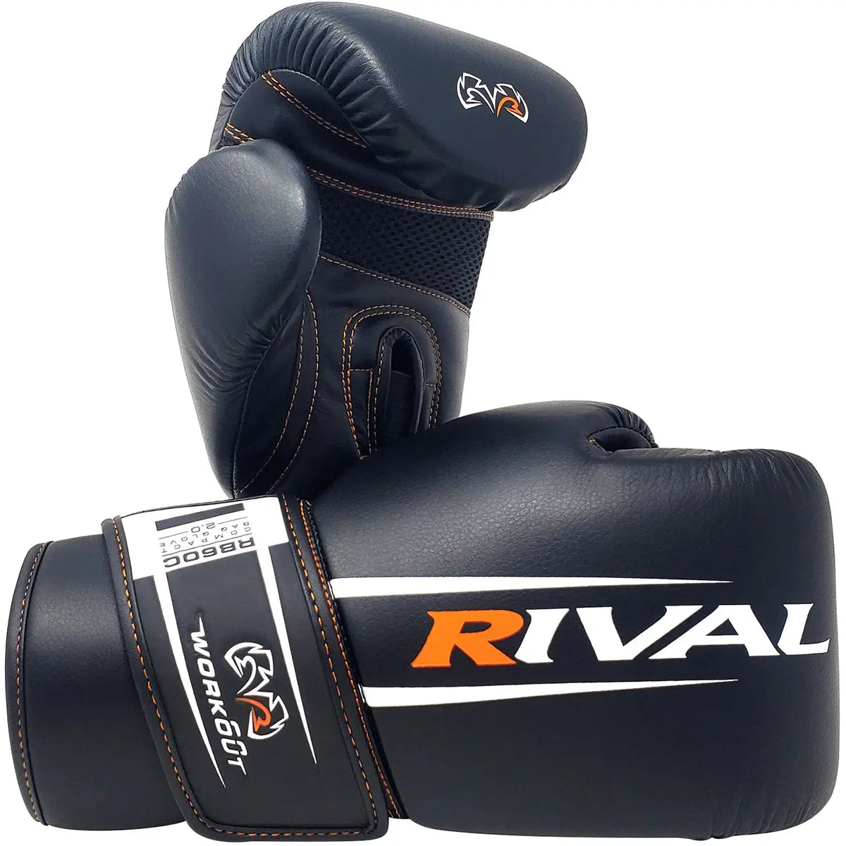 RIVAL Boxing RB60C Workout Compact Hook and Loop Bag Gloves 2.0 - Black RIVAL