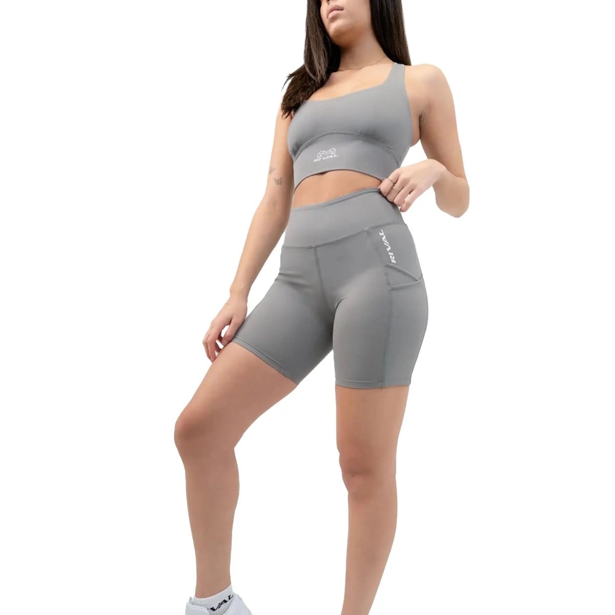 RIVAL Boxing - Women's High-Rise Biker Shorts with Pockets RIVAL