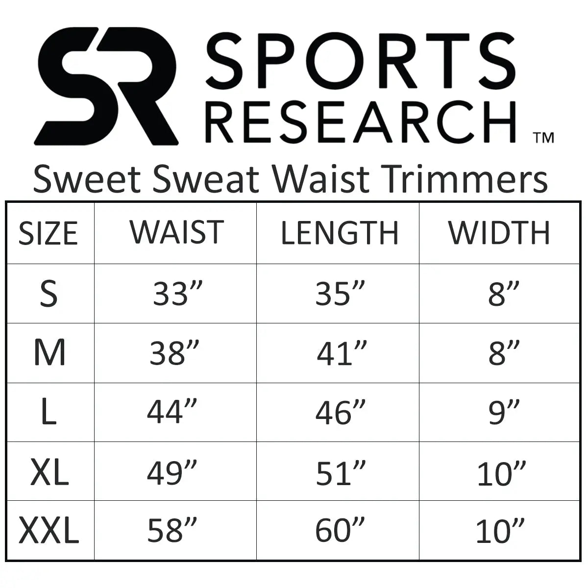 Sports Research Sweet Sweat Waist Trimmer Belt - Medium Sports Research