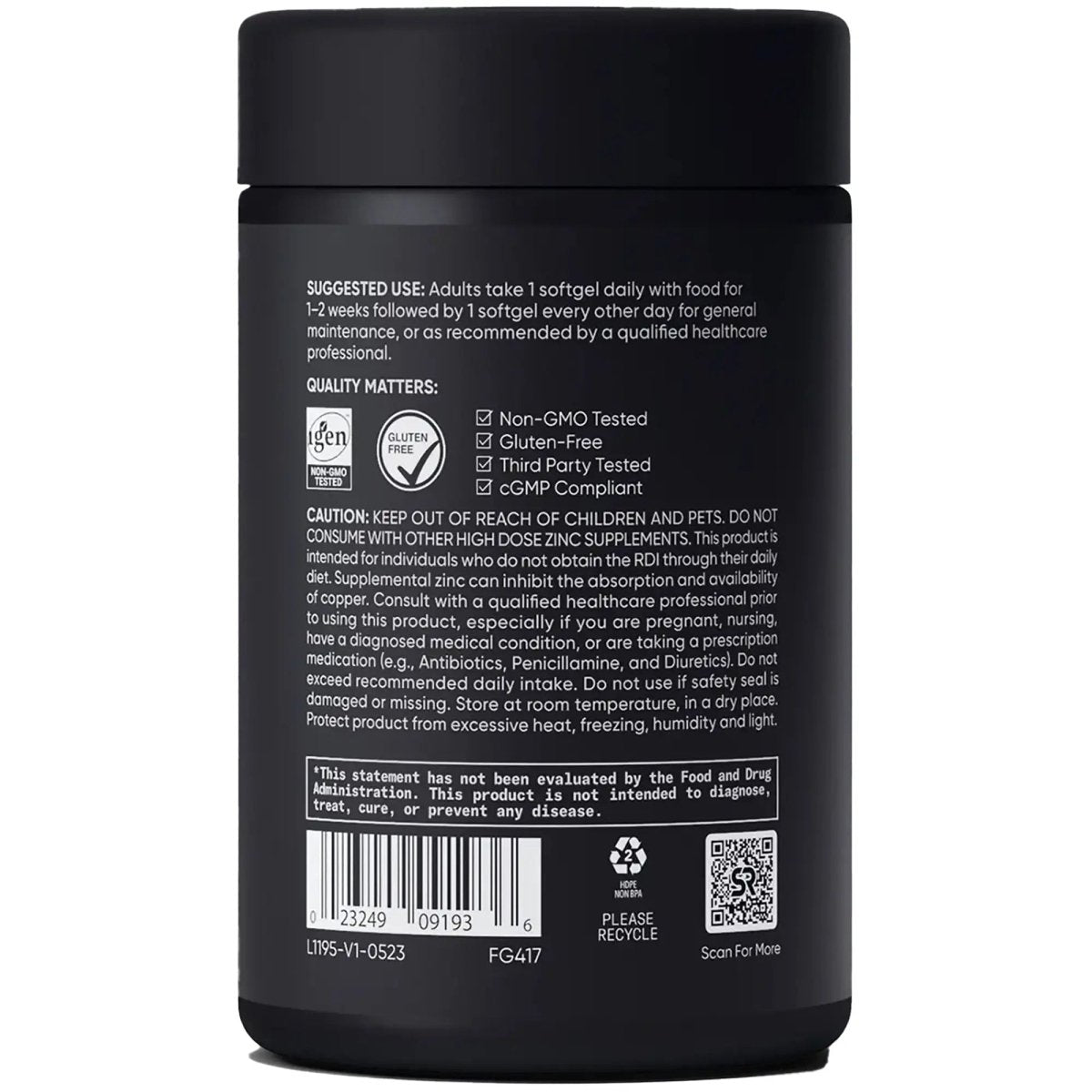 Sports Research - Zinc Picolinate - 50mg - 120 softgels Sports Research