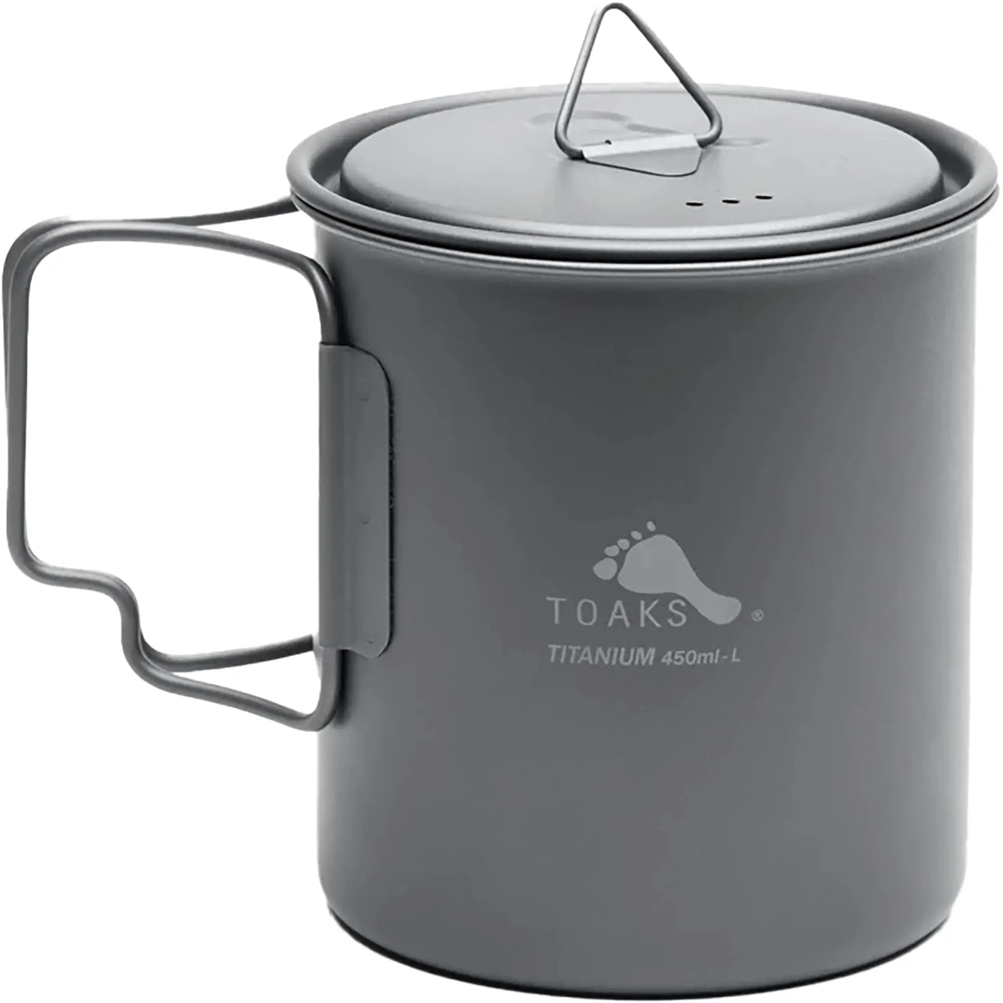 TOAKS 450ml Ultralight Titanium Cup with Lid - CUPLID450 - Outdoor Camping TOAKS