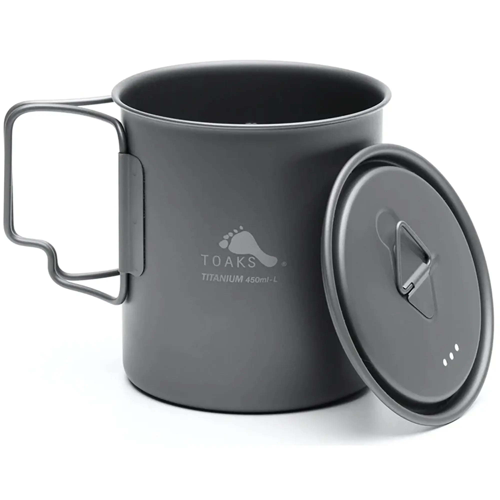 TOAKS 450ml Ultralight Titanium Cup with Lid - CUPLID450 - Outdoor Camping TOAKS