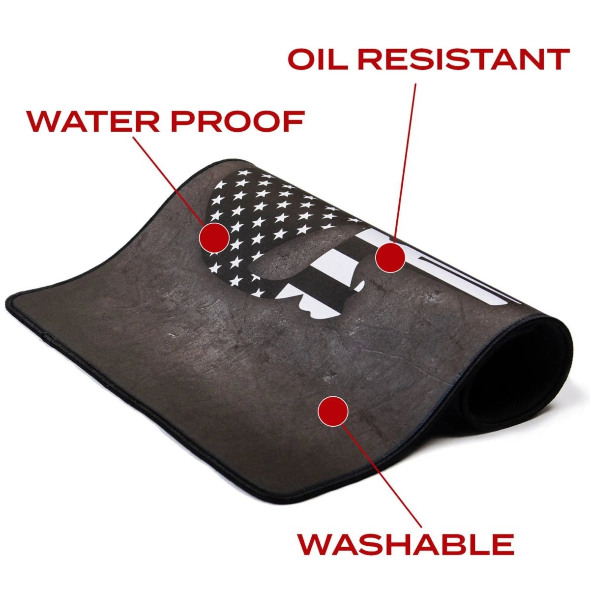 TekMat Ultra Premium Gun Cleaning Mat - 20" X 15" - Punisher Blue Line TekMat