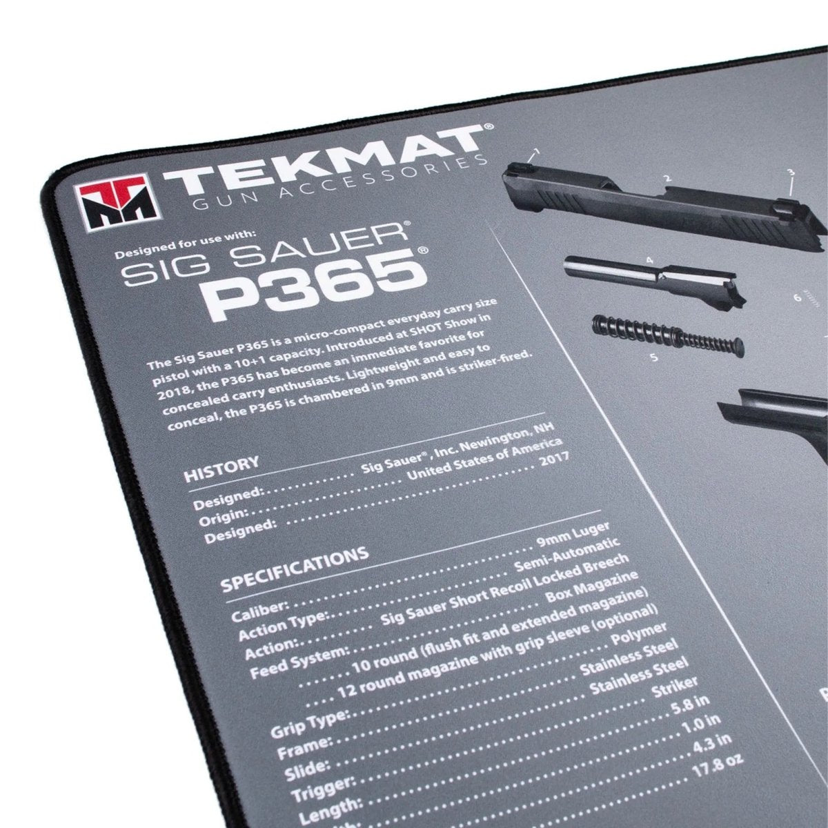 TekMat Ultra Premium Gun Cleaning Mat - 20" X 15" - Sig Sauer P365™ TekMat